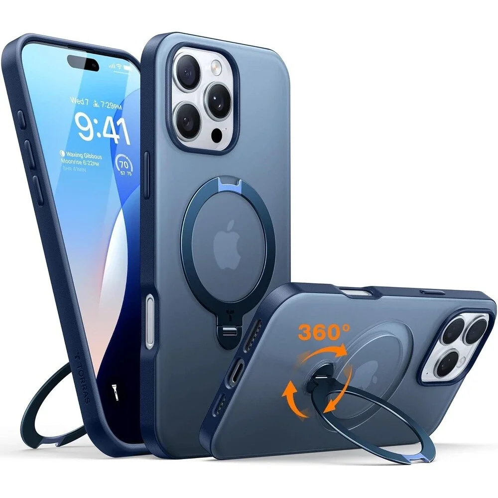 TORRAS Ostand Spin Case for iPhone 16 Pro Max 6.9